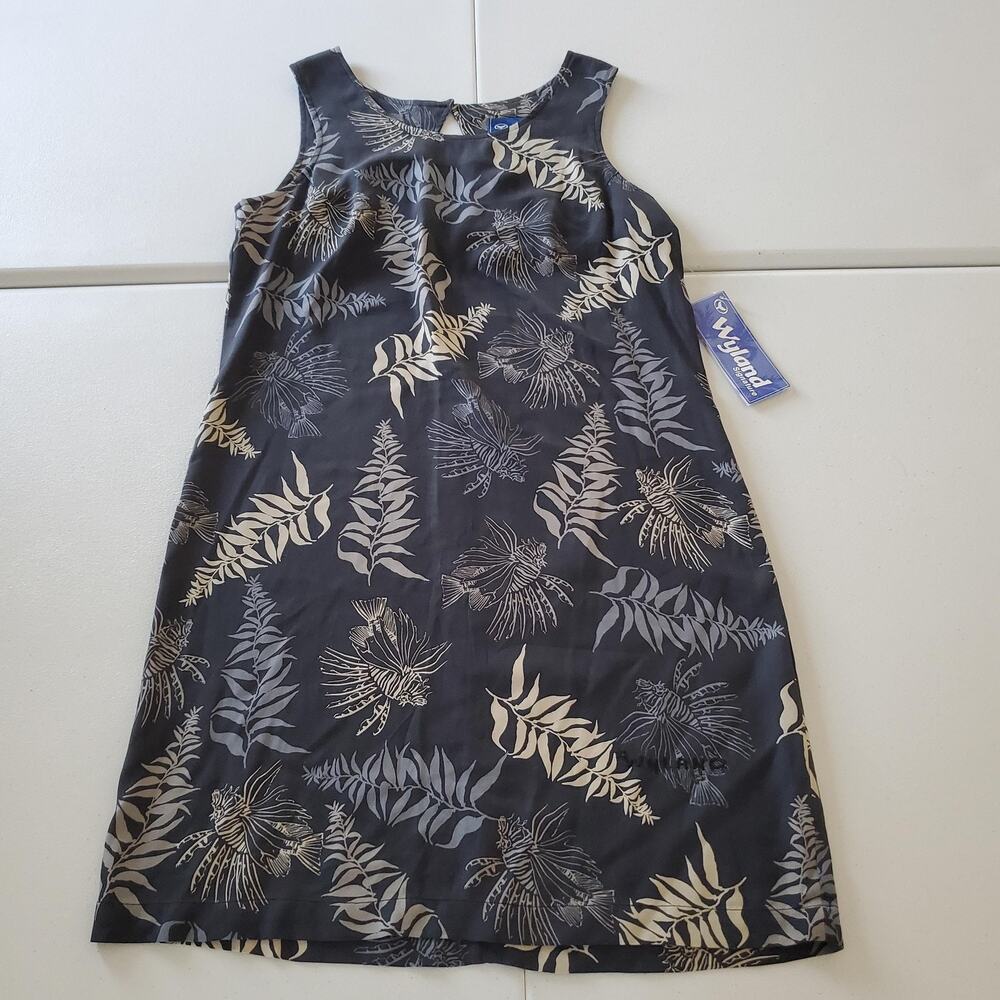 Wyland Dress Womens Small Silk Lion Fish Sea Life Sleeveless Tank Aftco Hawaii